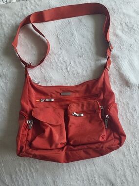 Baggallini Orange Crossbody Organizer Travel Bag